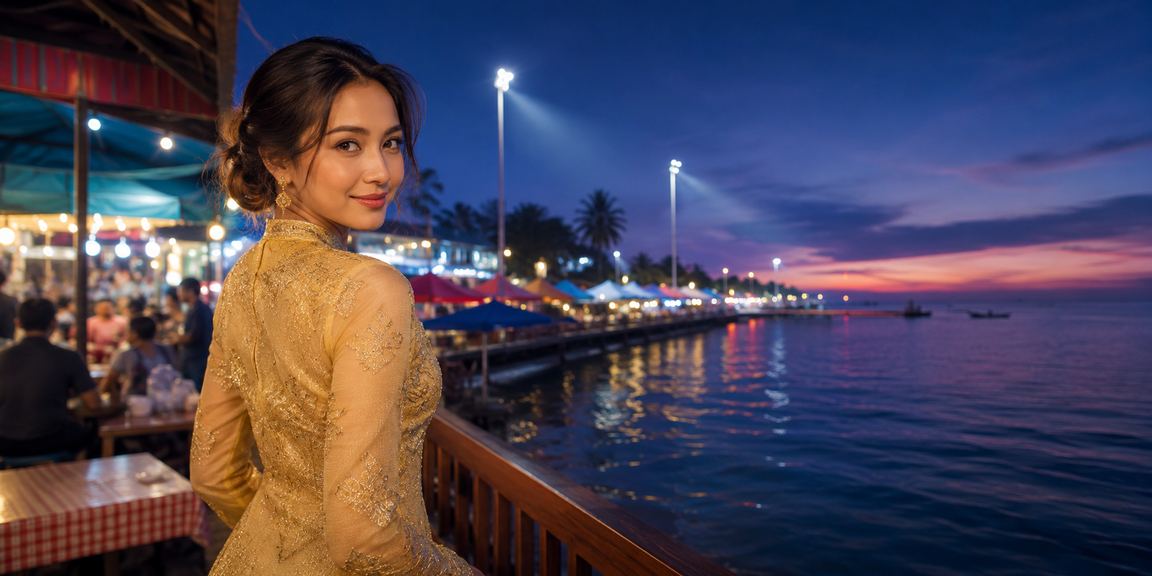 A vibrant Malaysian-style casino and betting promotion scene featuring kebaya attire